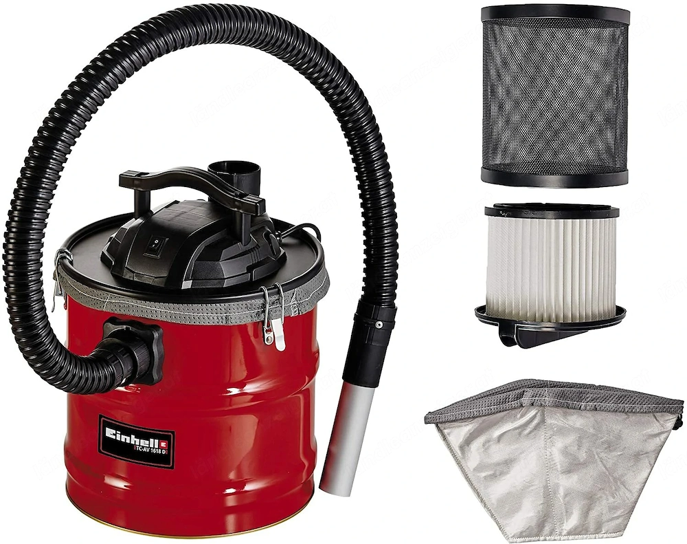 Einhell Aschesauger TC-AV 1618 D (1.200 W, 18 L-Auffangbeh lter mit Schnellverschl ssen, Faltenfilte