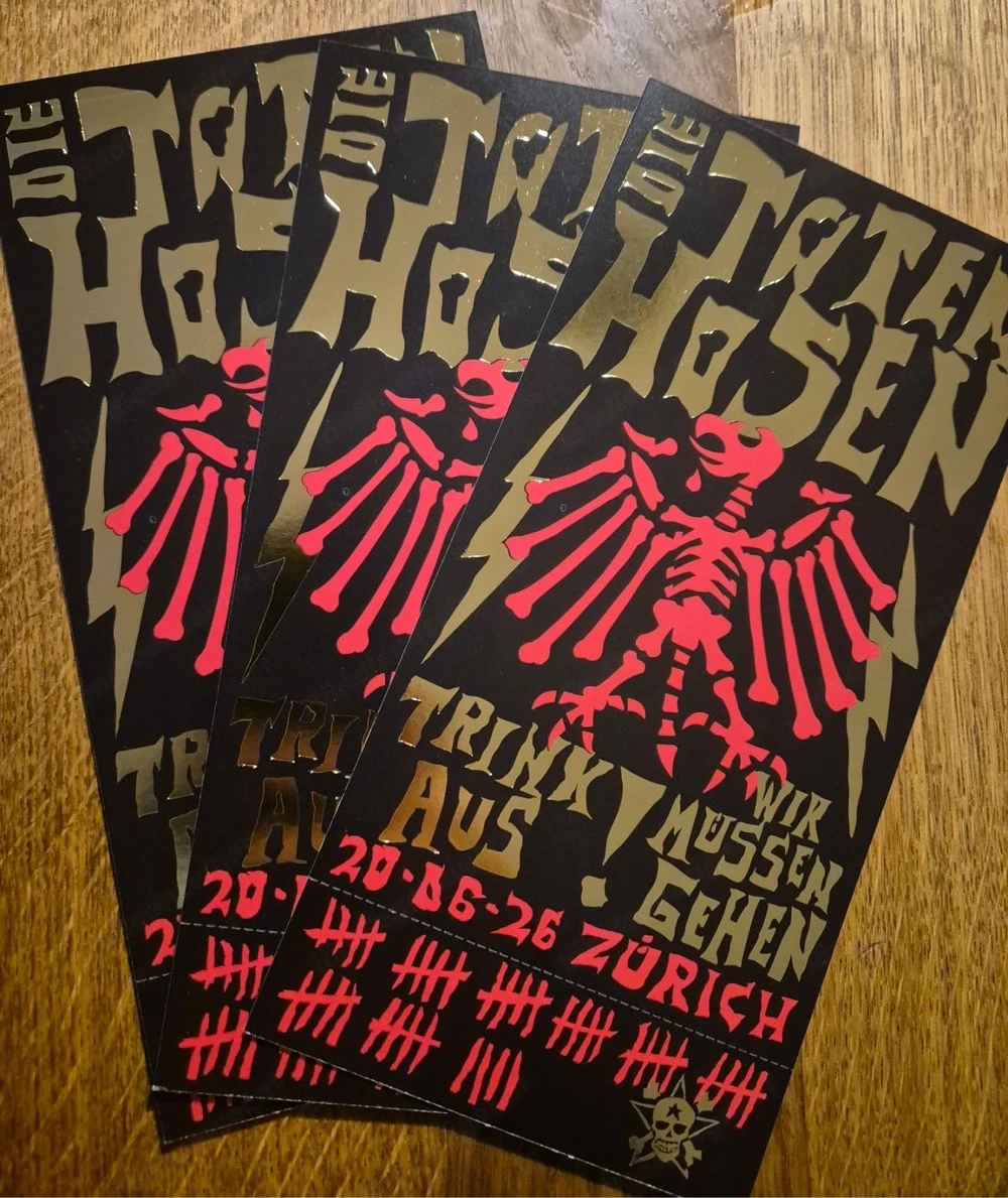 Tote Hosen Karten 3 Stück