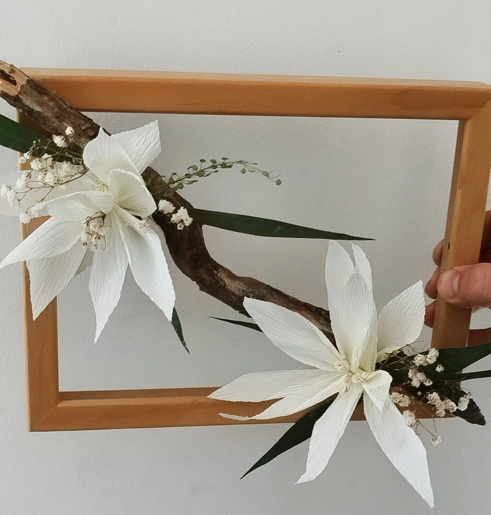 Deko Blumen Bild neu Handmade 