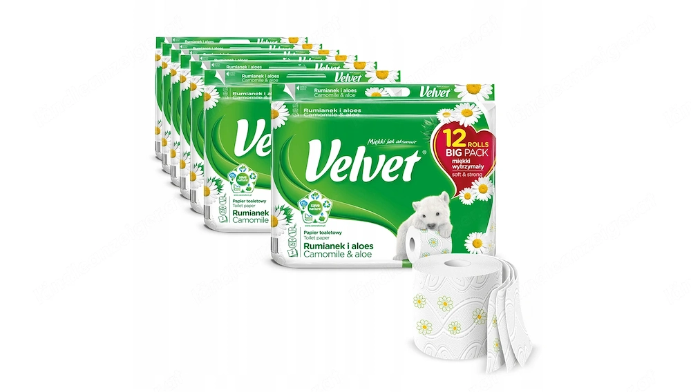 Premium Toilettenpapier Klopapier WC Papier 3 lagig 88 Rollen mit Kamille