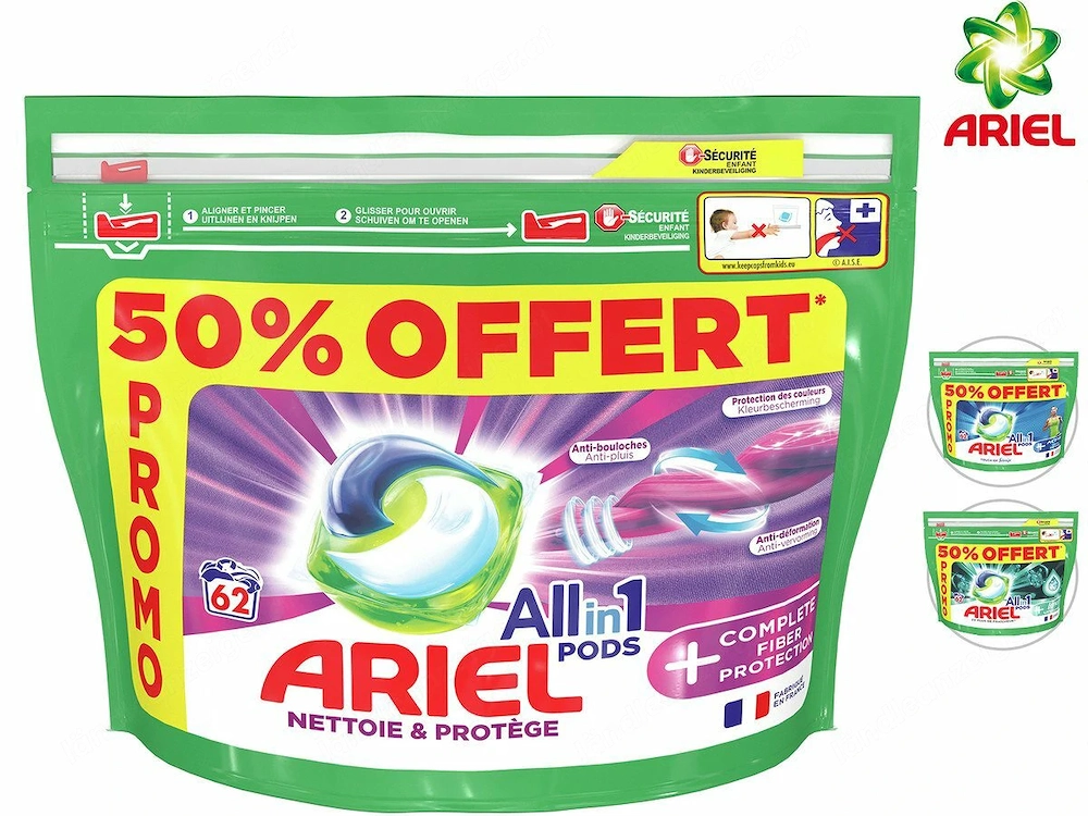 Artikel: *DAILY DEAL* Ariel All in One Pods detergent in capsules 124 pieces Hochwertiger Artikel au
