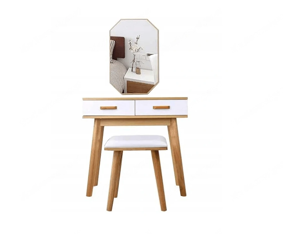 BESTDEAL Schminktisch komplett mit Hocker und Spiegel SET