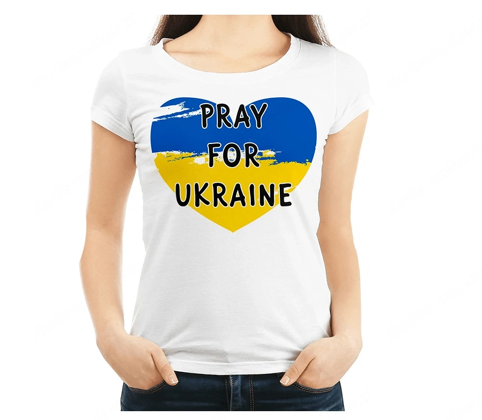 Artikel: HANDMADE Solidarity Pray Freedom Ukraine T-Shirt all sizes S M L XL XXL Hochwertiger Artike