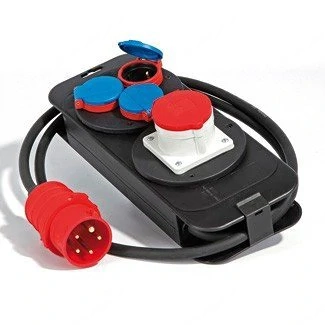 Artikel: #SALE# Power distributor Construction power distributor CEE 400 V 16A, 3x 230V 16A Hochwert