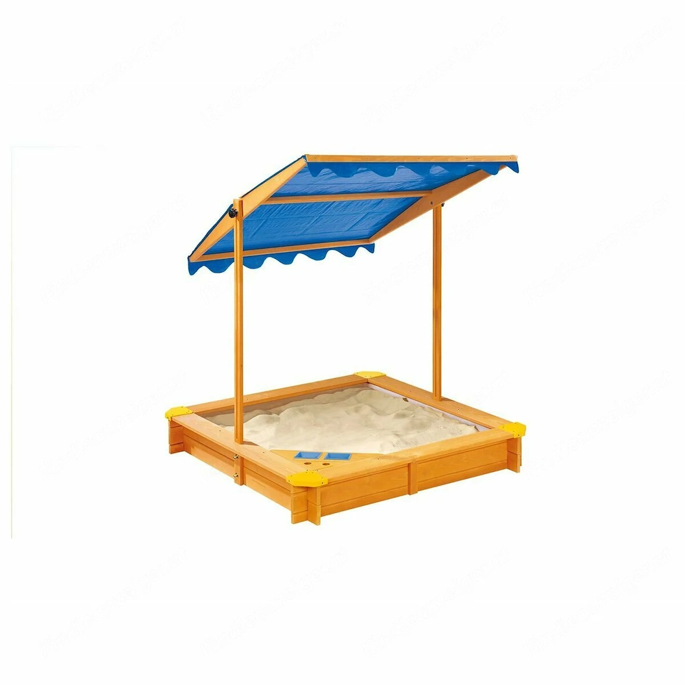 PLAYTIVE Sandkasten mit Dach und Eisdiele