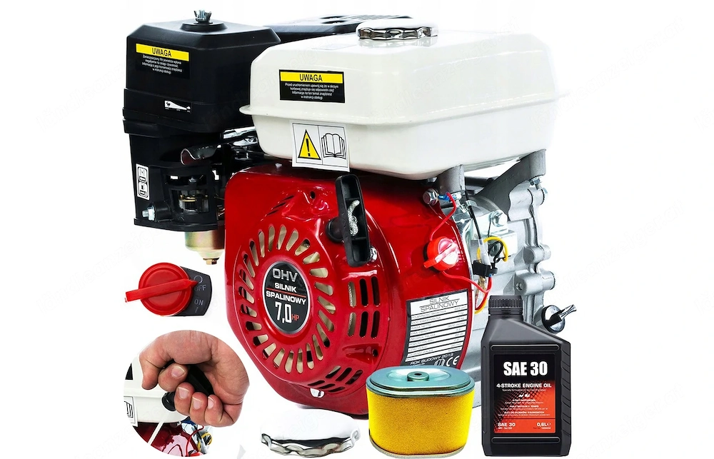 Artikel: Petrol engine COMBUSTION ENGINE GX160 7HP SHAFT 19MM OHV + OIL starter set Hochwertiger Art