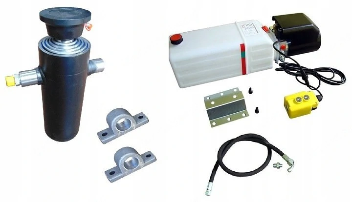 Artikel: Hydraulic tipping set 3.3-3.8 m 7 ton hydraulic pump 12V REMOTE CONTROL 11l tipper SET comp