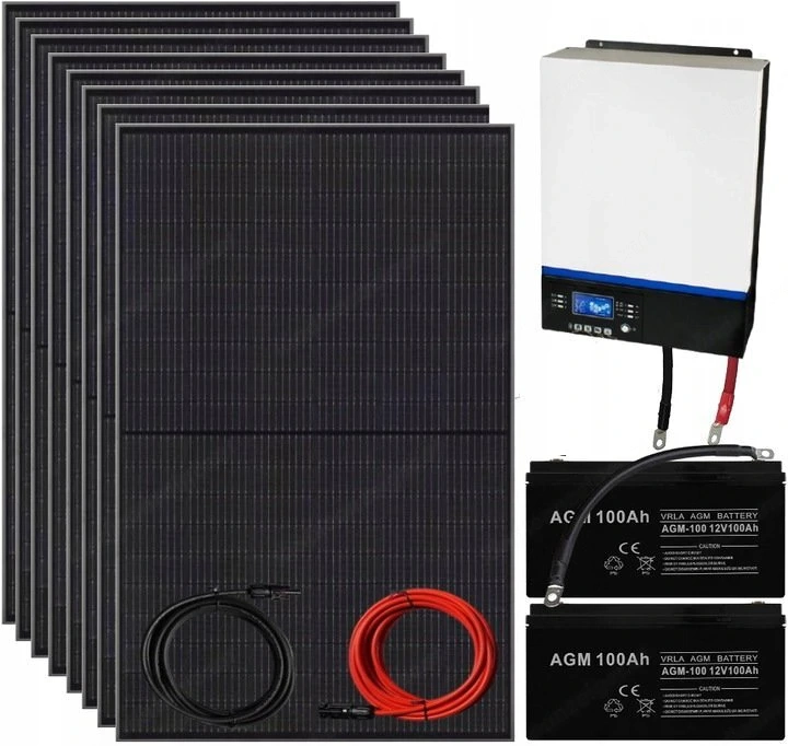 Artikel: Solar system complete solar package 5000W complete package 5 KW 400Ah CONVERTER 230V Hochwe