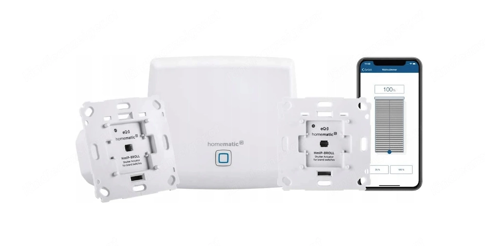 Homematic IP Starter-Set Beschattung mit Access Point und 2 Rollladenaktoren f r Markenschalter Mit 