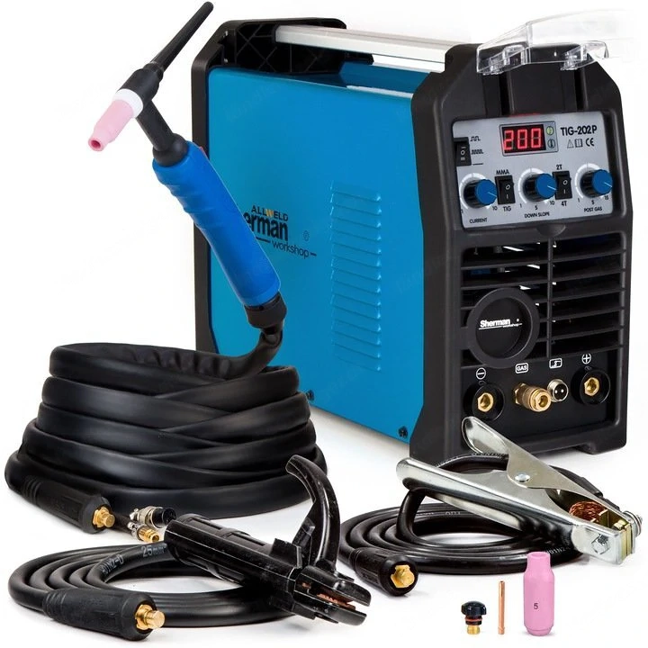 Artikel: Semi-automatic welding 2in1 TIG MMA IGBT inverter 20-200 A XXXL starter set Hochwertiger Ar