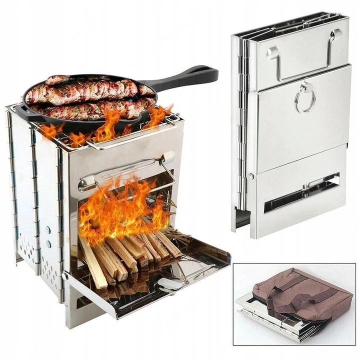 Bestseller herd camping holzherd klappbarer grill bbq angeln outdoor mit tasche