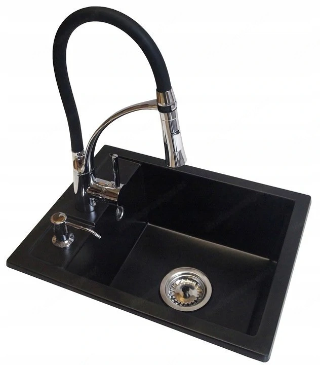 Artikel: Granite sink + mixer tap + dispenser + siphon XXL set Hochwertiger Artikel aus unserem Onli