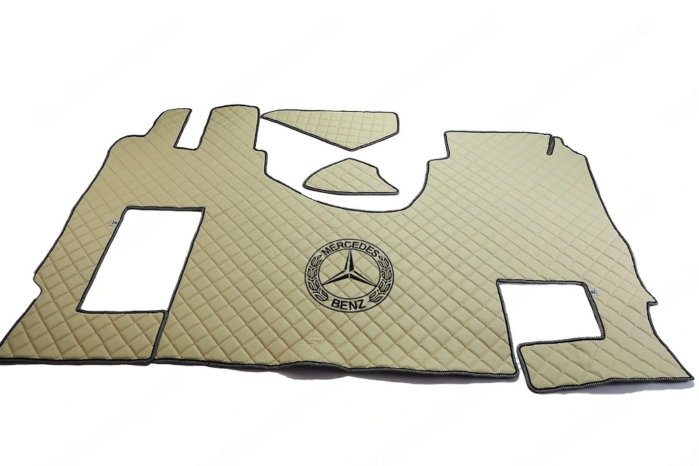 Artikel: handmade mercedes actros mp4 mp5 quilted mats doormat - fixed passenger seat + embroidery -