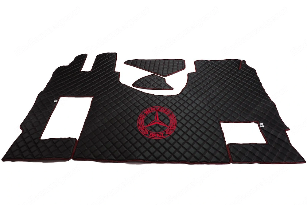 Artikel: special handmade mercedes actros mp4 mp5 quilted mats doormat - fixed passenger seat + embr