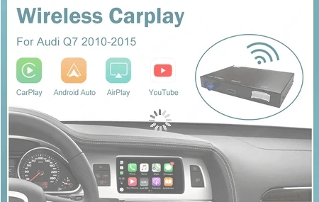Wireless Apple CarPlay Android Auto Interface fuer Audi Q7 2010 2015 mit Mirror Link AirPlay MMI 3G