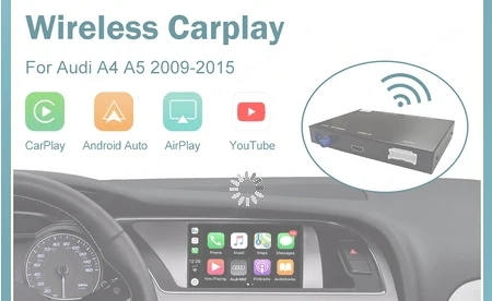 Wireless Apple CarPlay Android Auto Interface fuer Audi A4 A5 2009 2015 mit Mirror Link AirPlay MMI