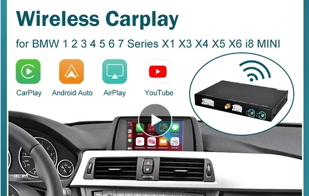 Wireless Apple CarPlay Android Auto Interface fuer BMW NBT EVO System 1 2 3 4 5 6 7 Serie X1 X3 X4 X