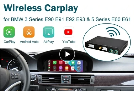 Wireless Apple CarPlay Android Auto Interface fuer BMW 3 Serie E90 E91 E92 E93 5 Serie E60 E61 2008