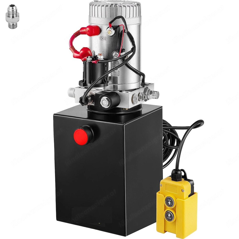 AGGREGAT mit FERNBEDIENUNG 10l Hydraulikaggregat Hydraulikpumpe 12V Volt Lkw Kipper Anhaenger Hydrau