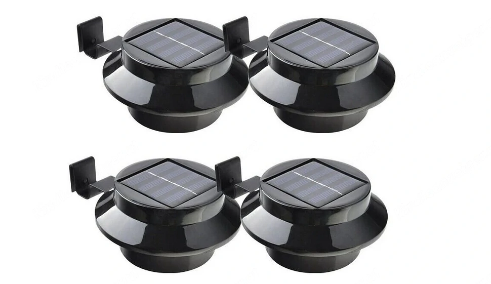4x Solarleuchten LED Garten Dachrinnenleuchte Zaunleuchte Aussen Dachrinne Solarlampe Aussen Garten