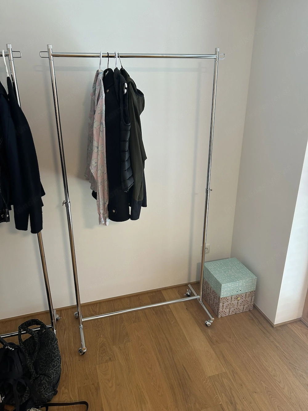 Kleiderständer rollbar metall 2x