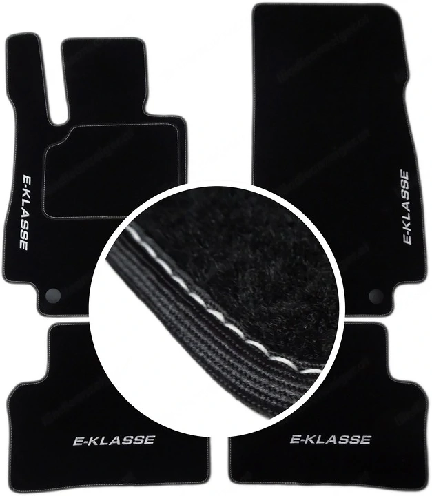 Handmade Premium Fussmatten Velour SET FARBWAHL fuer MERCEDES E Klasse W213 STICKEREI
