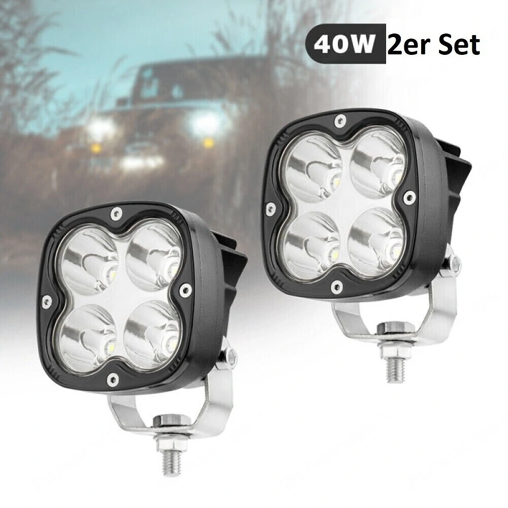 Artikel: 2x work light agricultural machinery truck LED lamp car 40W 12V 24V car floodlight tractor 