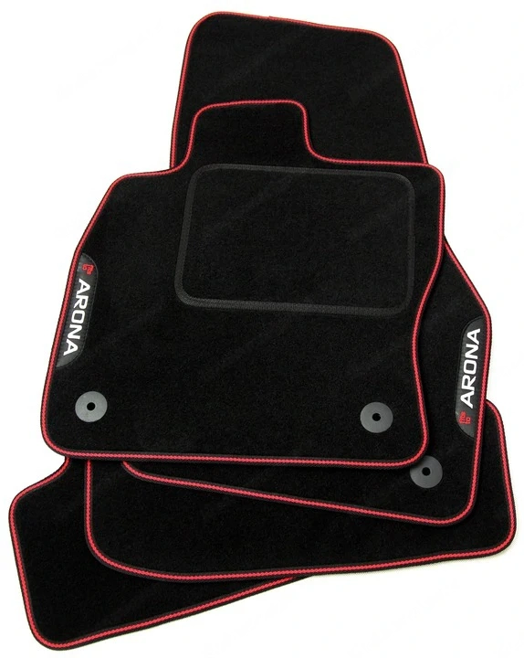 Handmade Premium Fussmatten Velour SET fuer Seat Arona STICKEREI