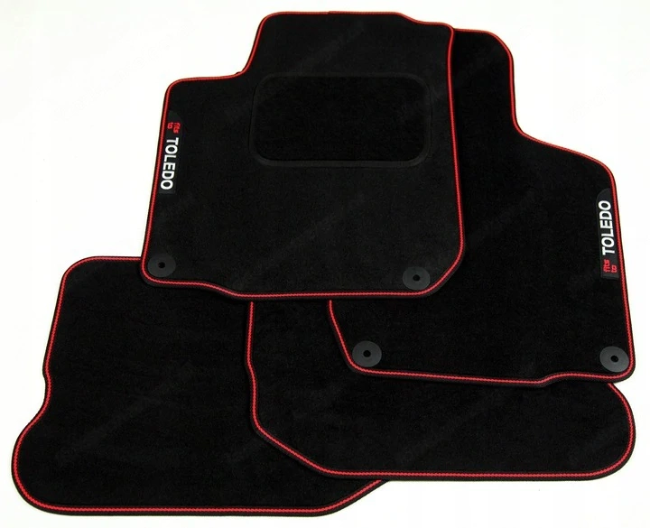 Handmade Premium Fussmatten Velour SET fuer Seat Leon ab 2004 STICKEREI