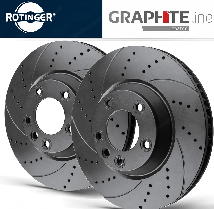 Artikel: 2x Rotinger Graphite sports brake disc set front axle - MG MG ZS ZR GBD90852 Hochwertiger A