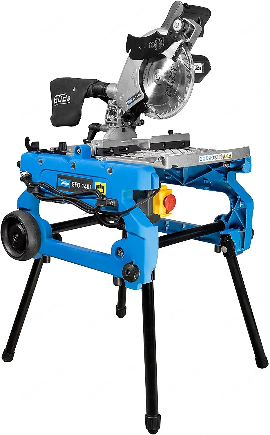 Guede 55174 GFO 1401 Tisch Kapp Gehrungssaege 1400W Saegeblatt Durchmesser 216mm Hartmetallsaegeblat