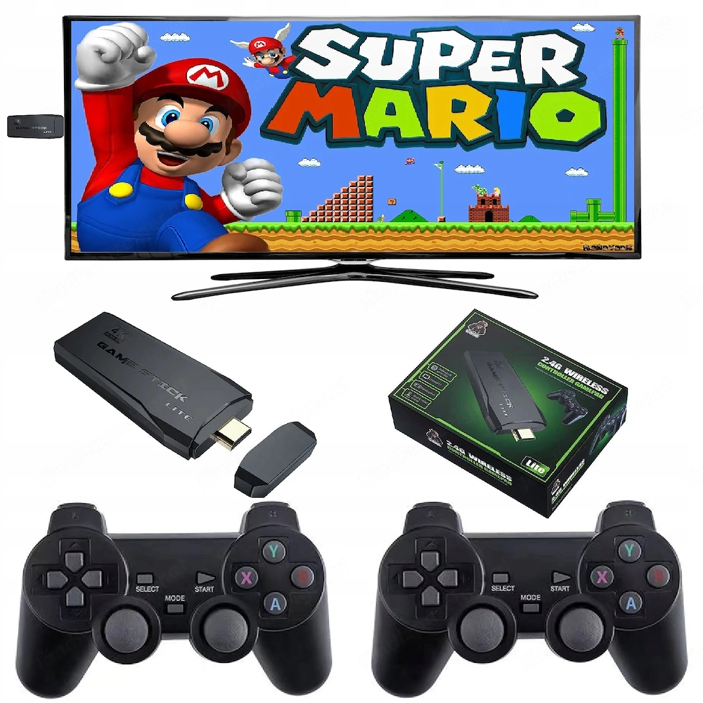 Artikel: tv game retro console + 2 pads + 10000 games xxxl 90s set 4k on 64gb sd card hochwertiger a