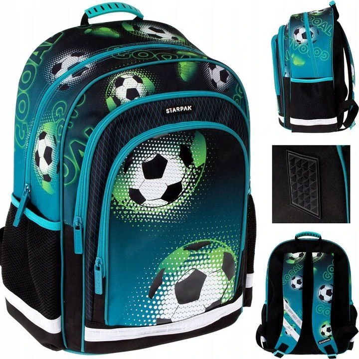 Artikel: School bag backpack knapsack school bag football Hochwertiger Artikel aus unserem Online-Sh