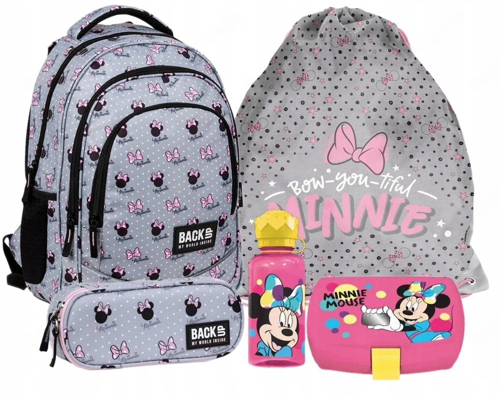 Artikel: School bag backpack knapsack school bag XXl set 5 in 1 MINNIE MOUSE Hochwertiger Artikel au