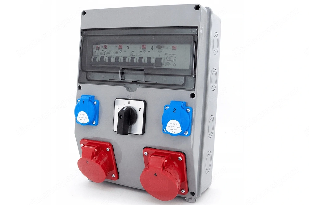 Elektro Wandverteiler 1x 16A 32A 2x230V mit Hauptschalter Baustromverteiler