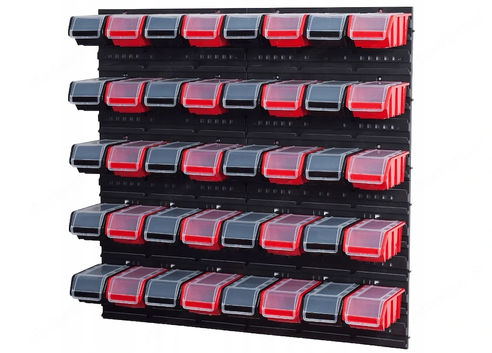 NEU Werkstattregal Werkzeugwand mit 40 Stk Behaelter abgedeckt 772x780mm