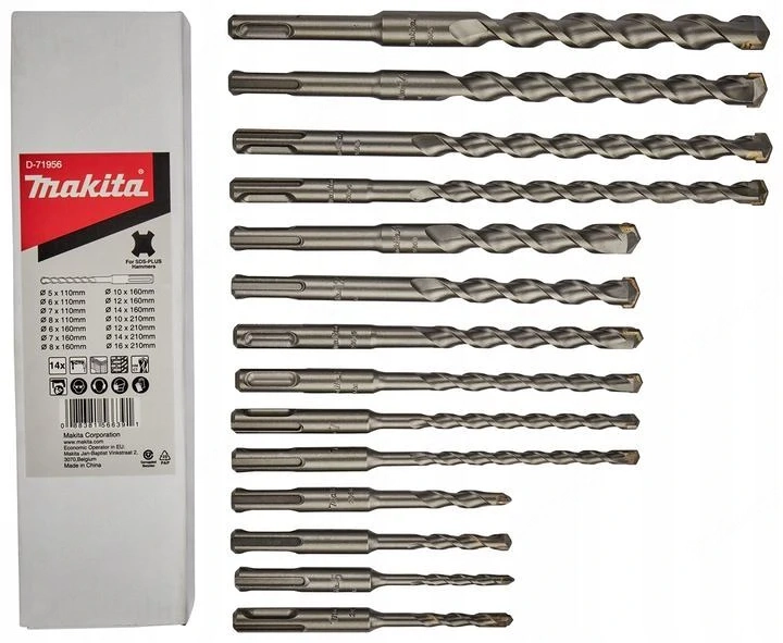 Artikel: MAKITA D-71956 SDS-Plus stone drill SET (14 pieces) Hochwertiger Artikel aus unserem Online