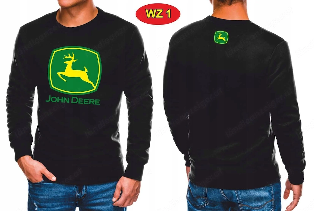 Artikel: John Deere PREMIUM pullover sweatshirt sweater men's size choice of motif Hochwertiger Arti