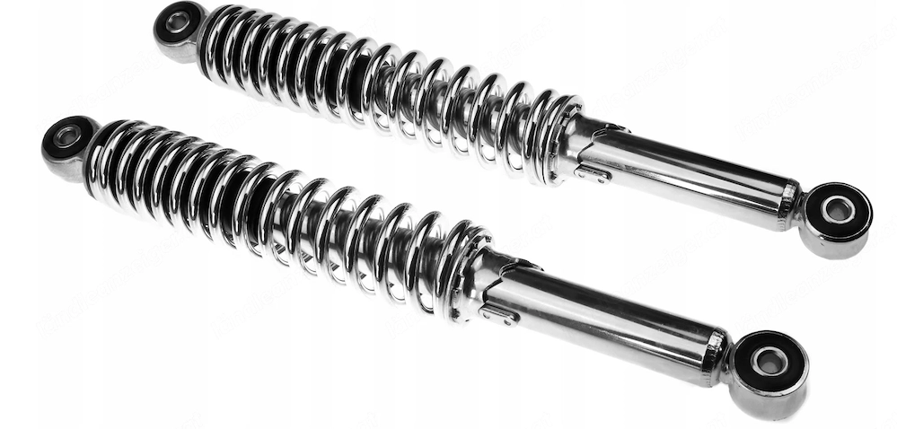 Artikel: Simson tuning complete set shock absorber chrome 36cm Hochwertiger Artikel aus unserem Onli