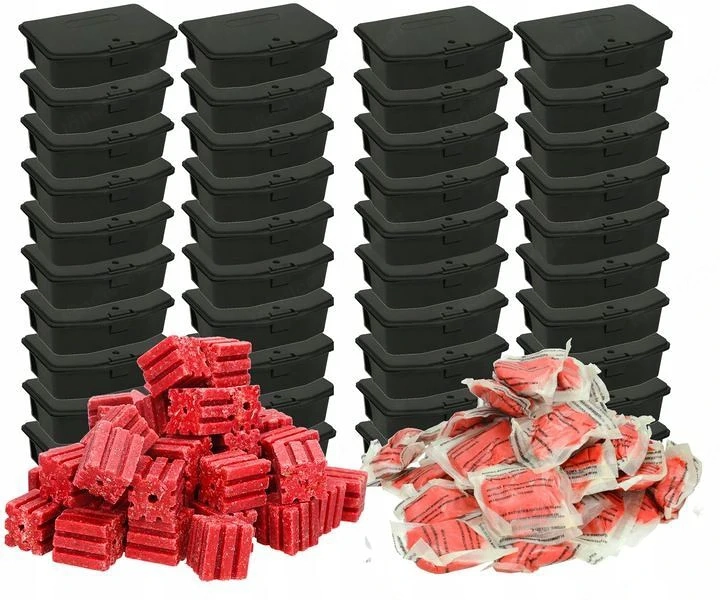 Artikel: 40 pieces bait stations 500 grams Ratimor cubes & 1 kg Ratimor paste rats mice XXXL starter