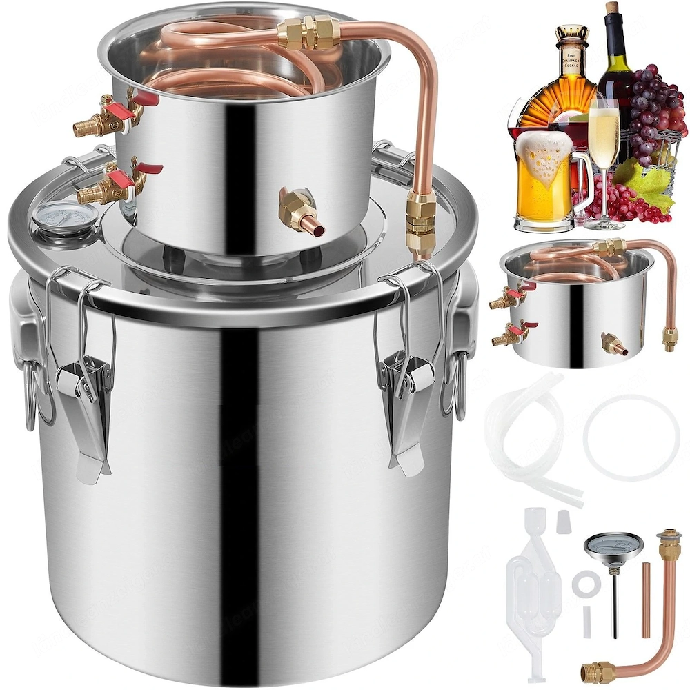 Destille Destillatwasserkessel fuer Wein Bier Weindestillation Likoere destillierte Wasser XXL Moons