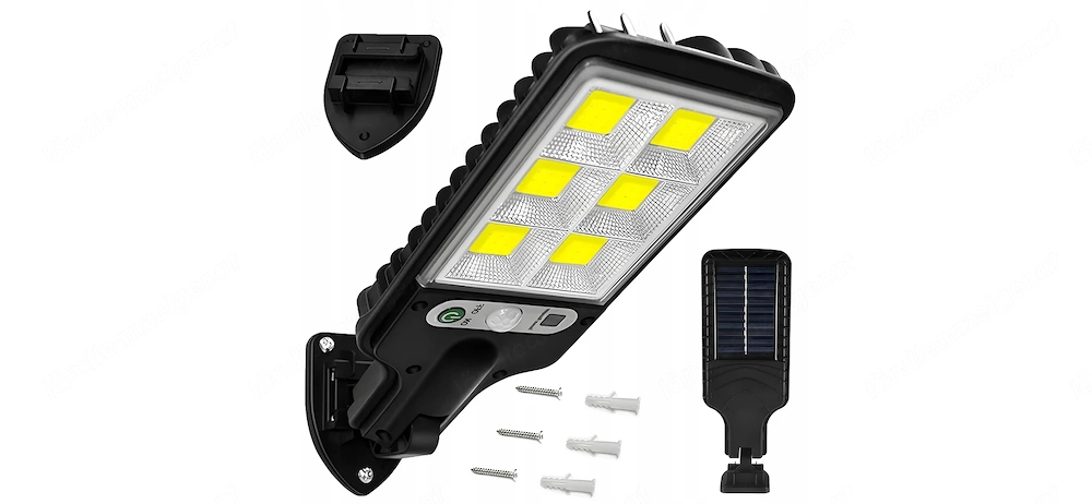 Solarlampe mit Bewegungssensor Lichtsensor komplett Set