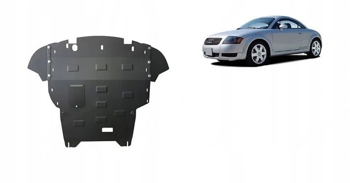 Stahl Motorabdeckung Unterfahrschutz Audi TT 8N 1998 2006 Umruestung mit Anbaumaterial Set