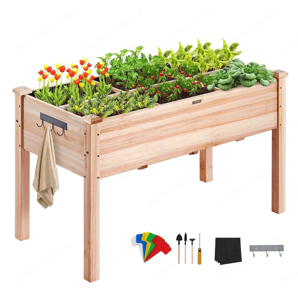 Artikel: Plant box raised bed wood cold frame plant bed vegetable bed 120x58 Hochwertiger Artikel au
