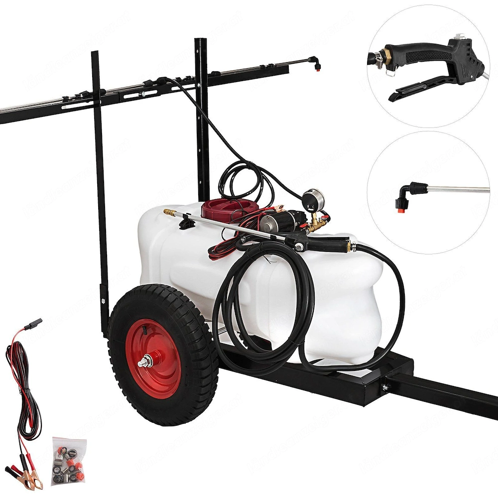 Drucksprueher 60L Spruehpumpe 5 5Bar Gartenspritze Spruehgeraet Anhaengerspritze 5m Netzkabel Trakto