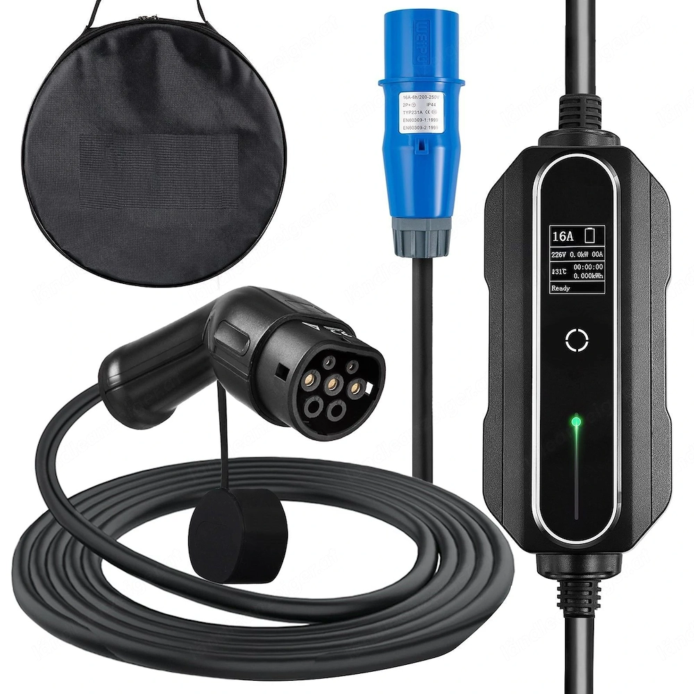 Ladegeraet 32A EV Ladekabel fuer EU Standard 7 5 m Ladestation fuer Elektroauto 3 Pin Schuko Stecker