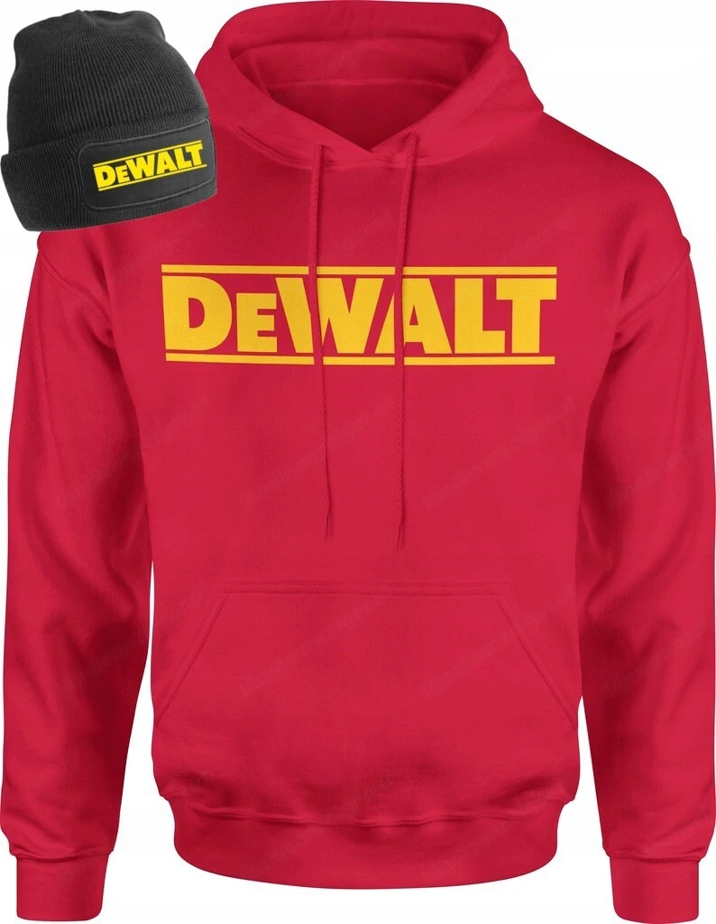 DeWalt PREMIUM Kapuzenpullover Hoodie Sweatshirt Pullover Pulli Herren Set mit Muetze FARBWAHL