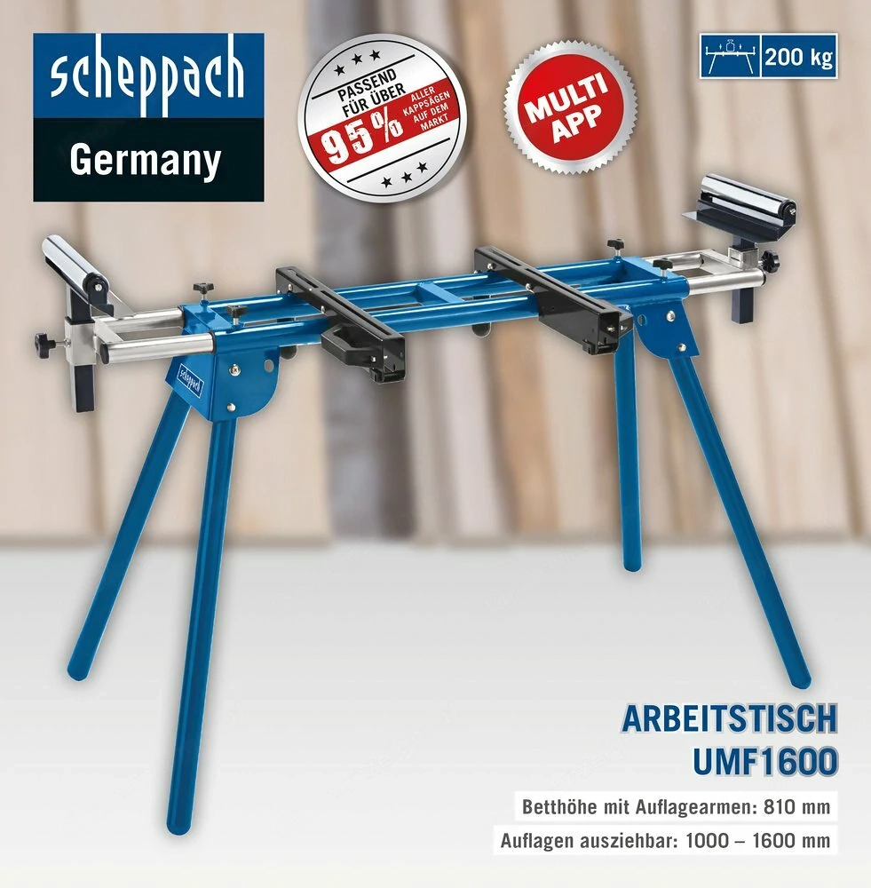 Artikel: Machine base work table UMF1600 scheppach Hochwertiger Artikel aus unserem Online-Shop