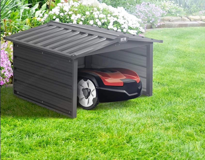 Artikel: Metal robotic lawnmower garage carport lawn robot shelter canopy Hochwertiger Artikel aus u
