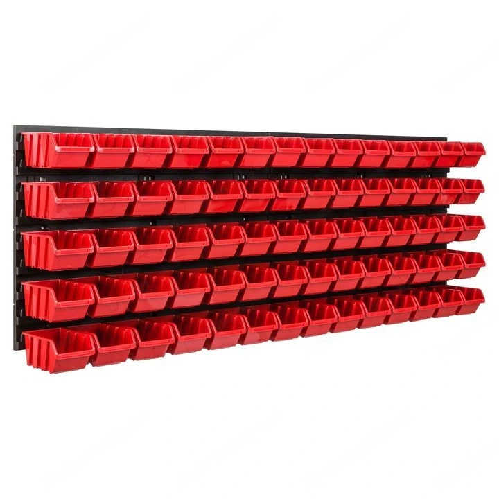 Werkstattregal Werkzeugwand Garage 115x39cm komplett Set mit 70 Materialboxen